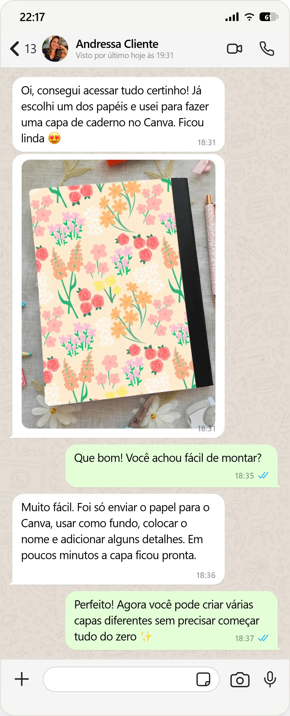 Depoimento de cliente 1